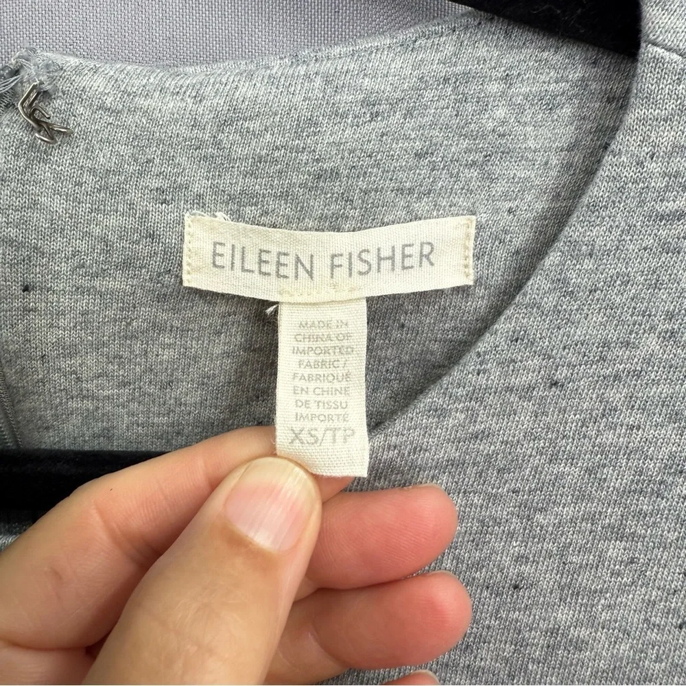 Eileen Fisher Moon Gray Organic Cotton Cropped Wide Leg Jumpsuit Size‎ XS